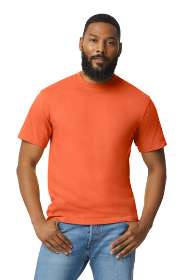Gildan G650 Mens Softstyle Short Sleeve Crewneck T-Shirt Orange Front