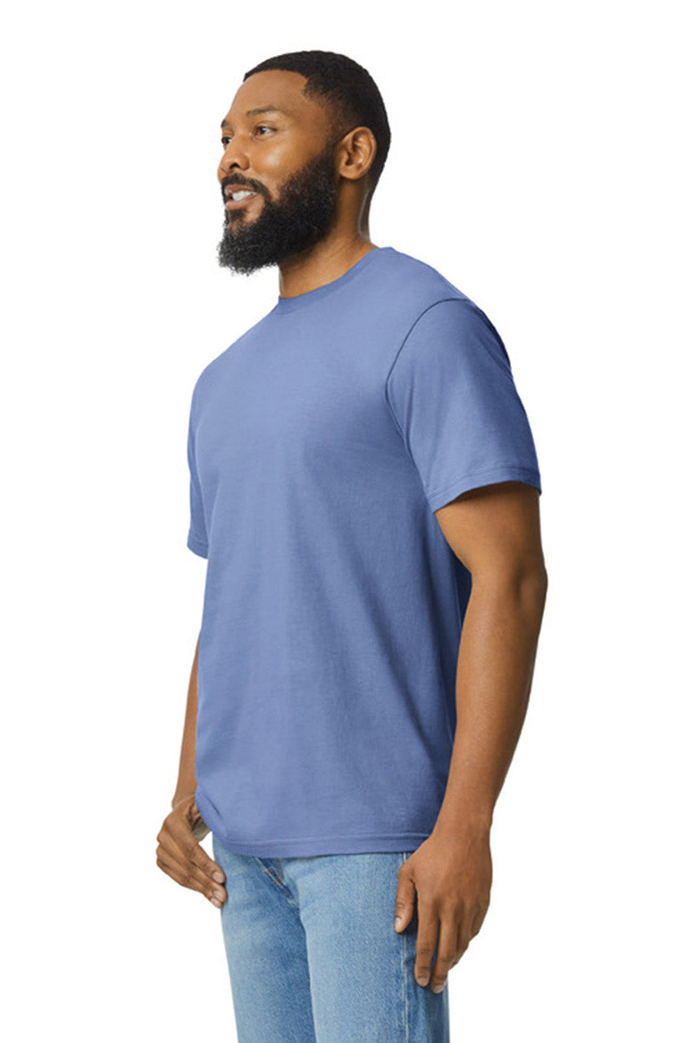 Gildan G650 Mens Softstyle Short Sleeve Crewneck T-Shirt Violet Side