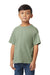 Gildan G650B Youth Softstyle Short Sleeve Crewneck T-Shirt Sage Green Front
