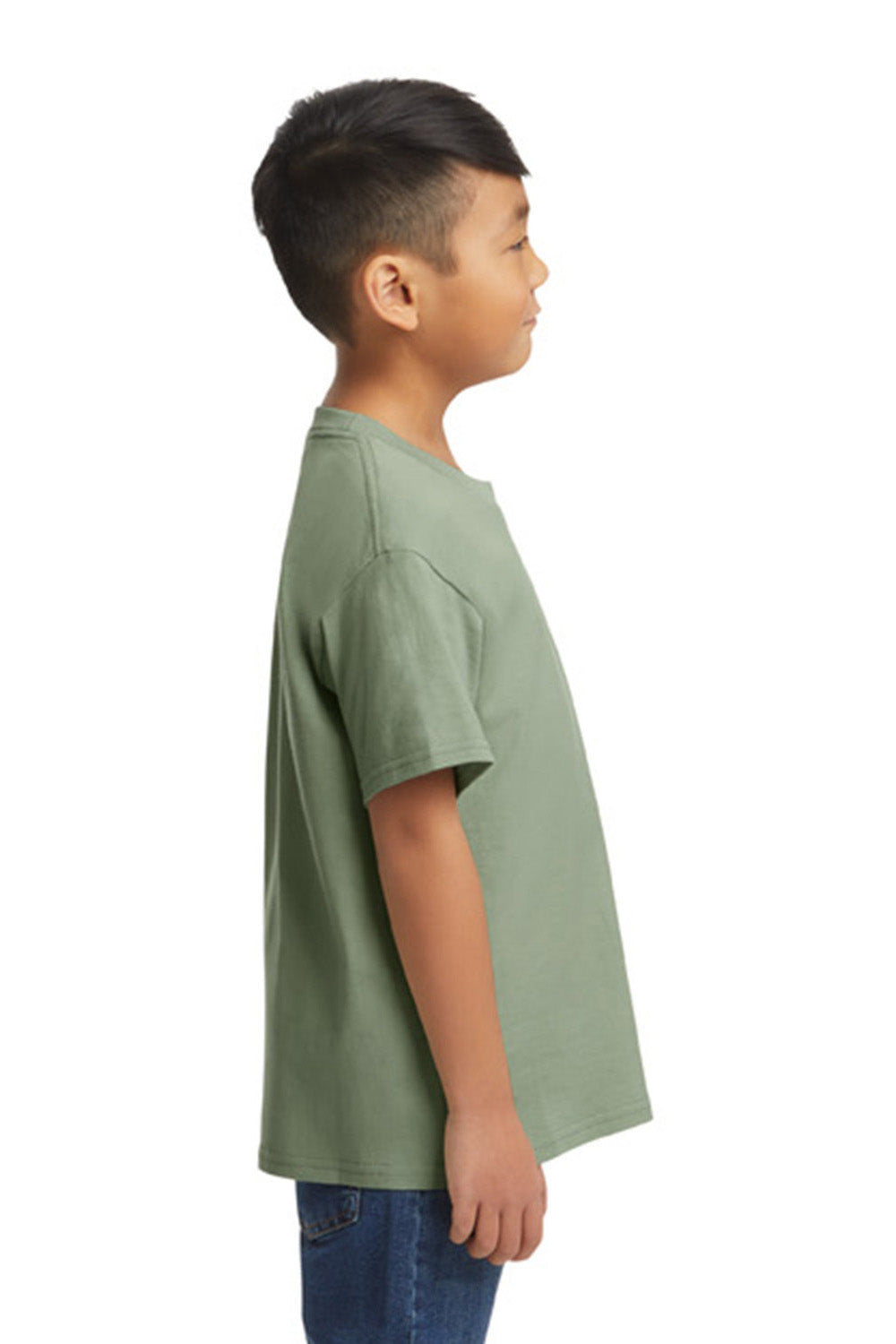 Gildan G650B Youth Softstyle Short Sleeve Crewneck T-Shirt Sage Green Side