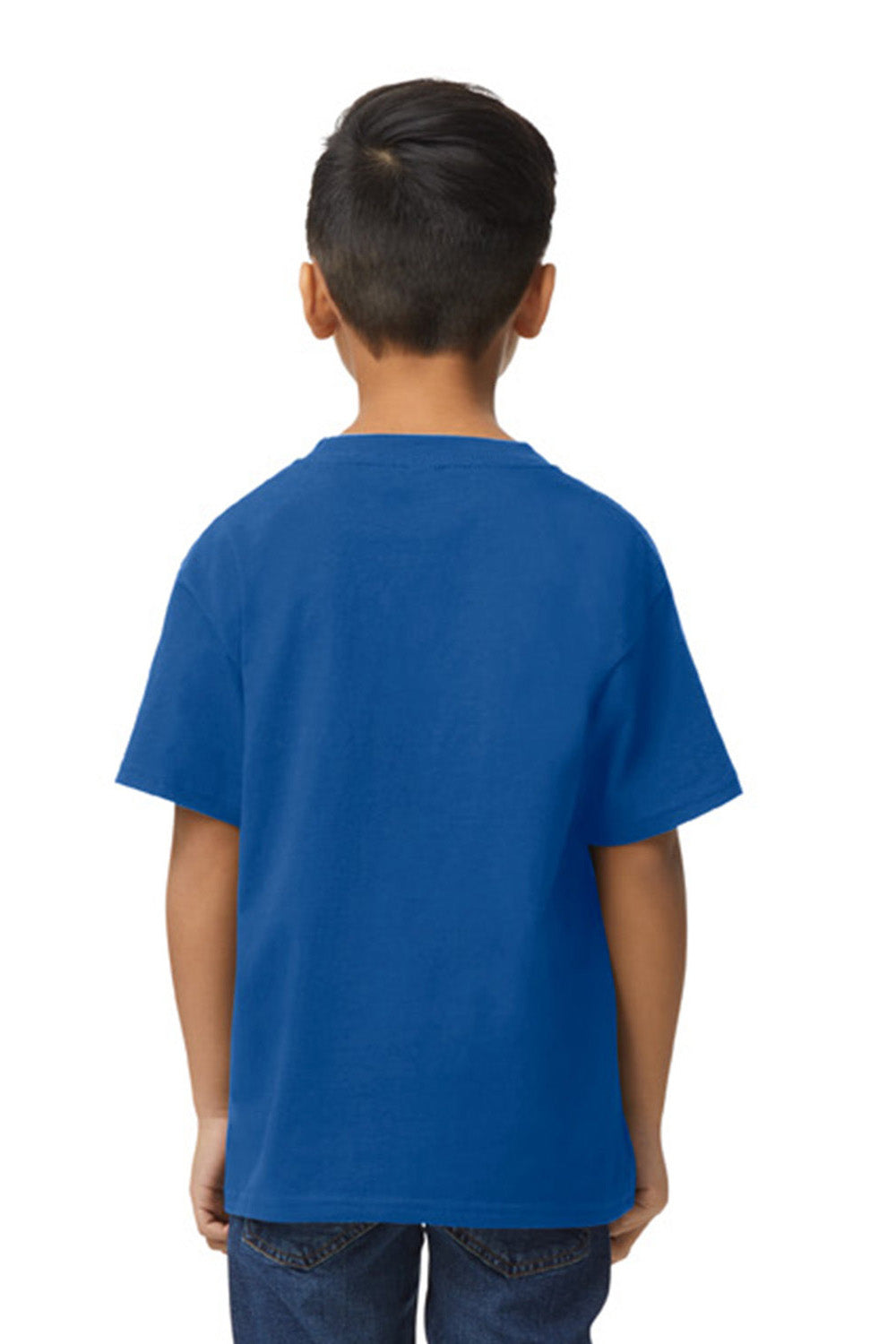 Gildan G650B Youth Softstyle Short Sleeve Crewneck T-Shirt Royal Blue Back