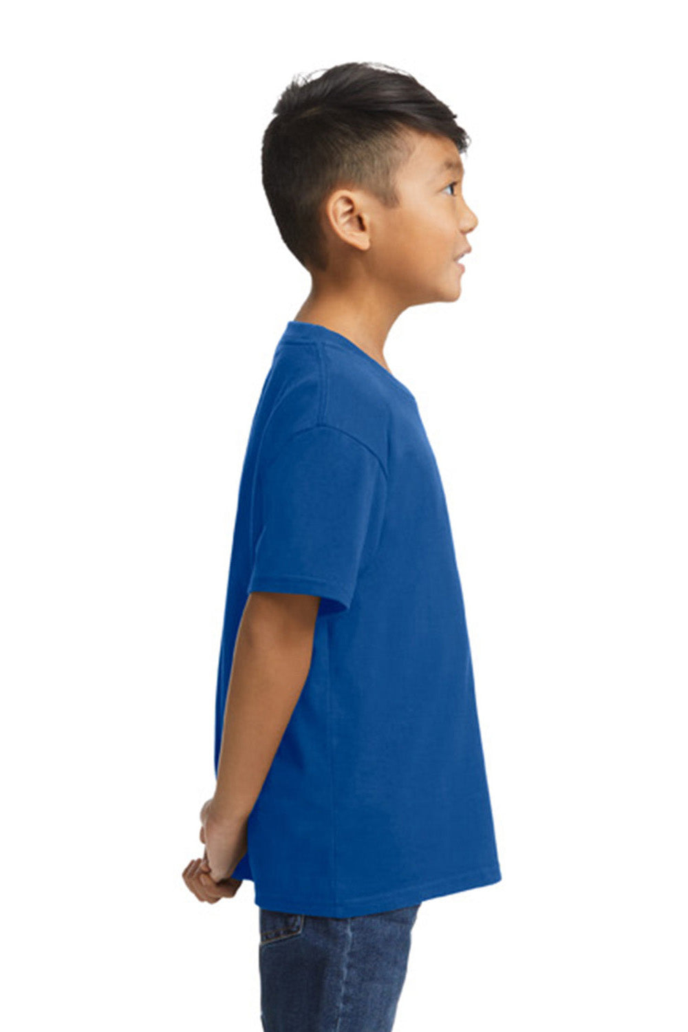Gildan G650B Youth Softstyle Short Sleeve Crewneck T-Shirt Royal Blue Side