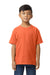 Gildan G650B Youth Softstyle Short Sleeve Crewneck T-Shirt Orange Front