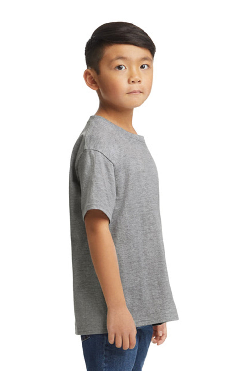 Gildan G650B Youth Softstyle Short Sleeve Crewneck T-Shirt Sport Grey Side
