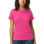 Gildan Womens Softstyle Short Sleeve Crewneck T-Shirt - Heliconia Pink - NEW