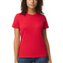 Gildan Womens Softstyle Short Sleeve Crewneck T-Shirt - Red - NEW