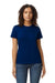 Gildan G650L Womens Softstyle Short Sleeve Crewneck T-Shirt Navy Blue Side