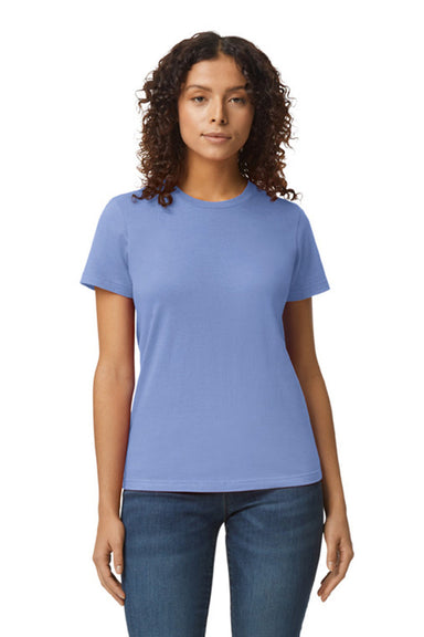 Gildan G650L Womens Softstyle Short Sleeve Crewneck T-Shirt Violet Front