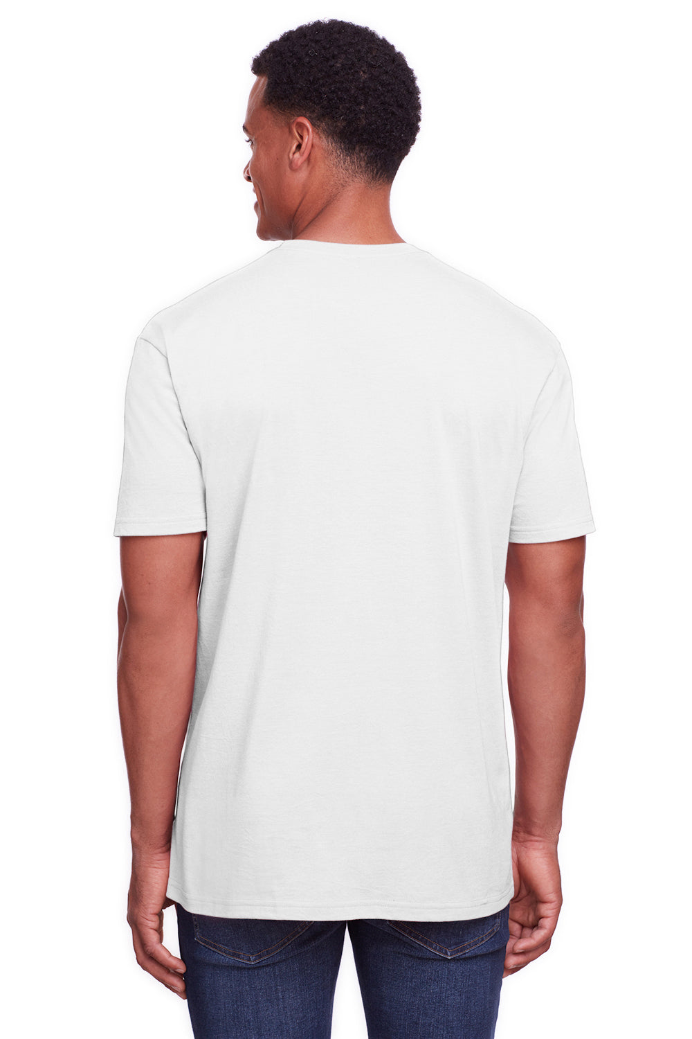 Gildan G670 Mens Softstyle CVC Short Sleeve Crewneck T-Shirt White Back