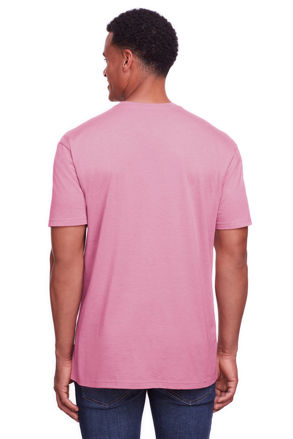 Gildan G670 Mens Softstyle CVC Short Sleeve Crewneck T-Shirt Plumrose Pink Back