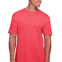 Gildan Mens Softstyle CVC Short Sleeve Crewneck T-Shirt - Red Mist