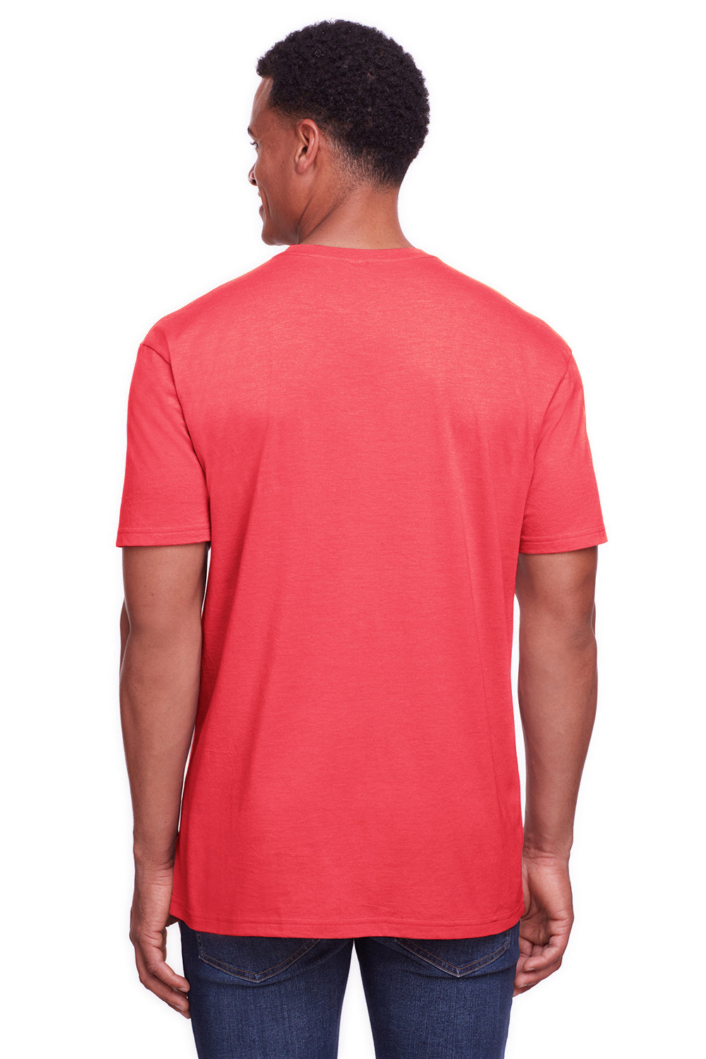 Gildan G670 Mens Softstyle CVC Short Sleeve Crewneck T-Shirt Red Back