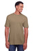 Gildan G670 Mens Softstyle CVC Short Sleeve Crewneck T-Shirt Slate Brown Front