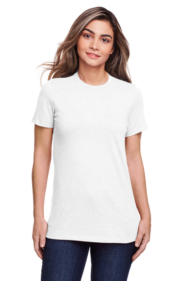 Gildan G670L Womens Softstyle CVC Short Sleeve Crewneck T-Shirt White Front
