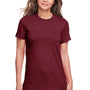 Gildan Womens Softstyle CVC Short Sleeve Crewneck T-Shirt - Maroon Mist