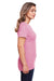 Gildan G670L Womens Softstyle CVC Short Sleeve Crewneck T-Shirt Plumrose Pink Side