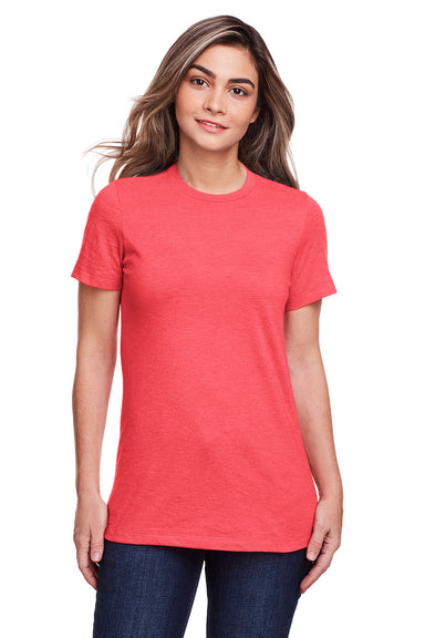 Gildan G670L Womens Softstyle CVC Short Sleeve Crewneck T-Shirt Red Front