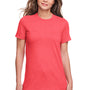 Gildan Womens Softstyle CVC Short Sleeve Crewneck T-Shirt - Red Mist