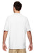 Gildan G728 Mens DryBlend Moisture Wicking Short Sleeve Polo Shirt White Back