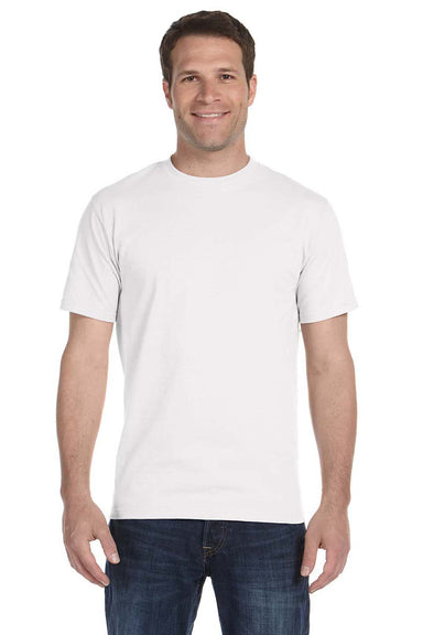 Gildan G800 Mens DryBlend Moisture Wicking Short Sleeve Crewneck T-Shirt White Front