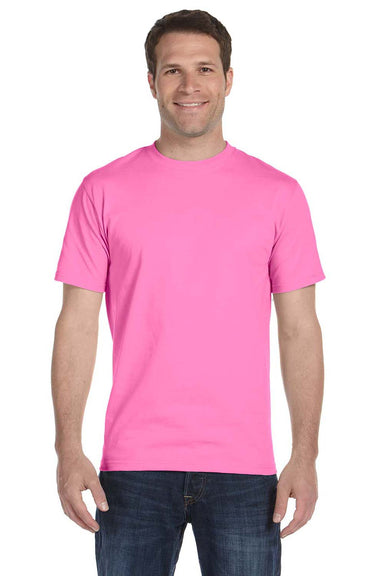 Gildan G800 Mens DryBlend Moisture Wicking Short Sleeve Crewneck T-Shirt Azalea Pink Front