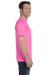 Gildan G800 Mens DryBlend Moisture Wicking Short Sleeve Crewneck T-Shirt Azalea Pink Side