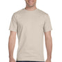 Gildan Mens DryBlend Moisture Wicking Short Sleeve Crewneck T-Shirt - Sand