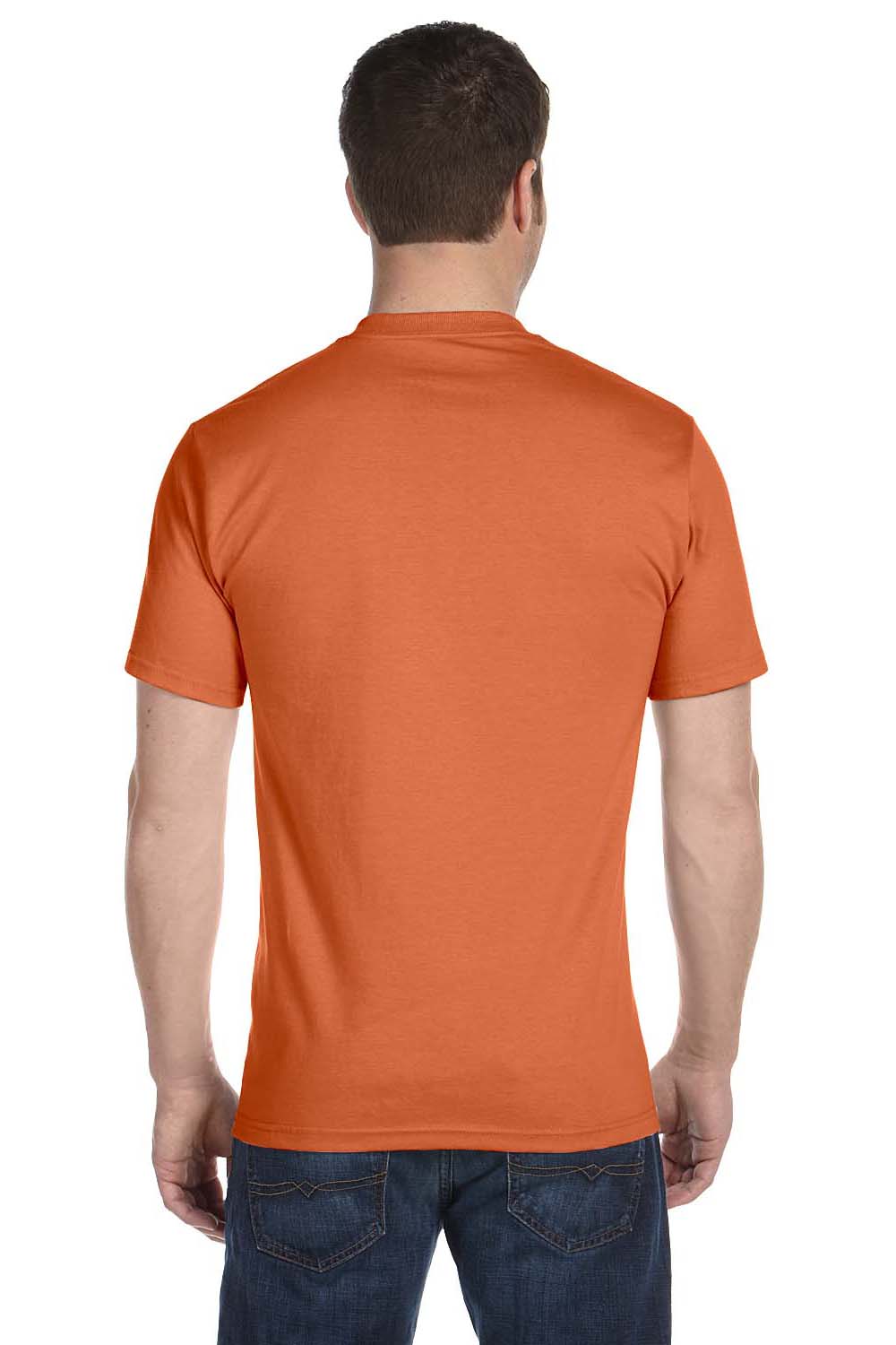 Gildan G800 Mens DryBlend Moisture Wicking Short Sleeve Crewneck T-Shirt Texas Orange Back