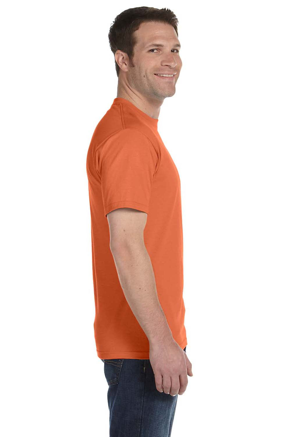 Gildan G800 Mens DryBlend Moisture Wicking Short Sleeve Crewneck T-Shirt Texas Orange Side