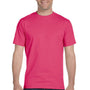 Gildan Mens DryBlend Moisture Wicking Short Sleeve Crewneck T-Shirt - Heliconia Pink