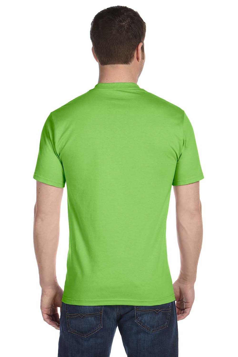 Gildan G800 Mens DryBlend Moisture Wicking Short Sleeve Crewneck T-Shirt Lime Green Back