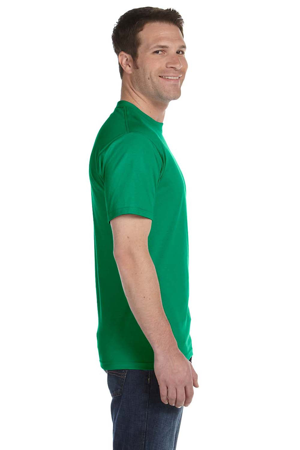 Gildan G800 Mens DryBlend Moisture Wicking Short Sleeve Crewneck T-Shirt Kelly Green Side