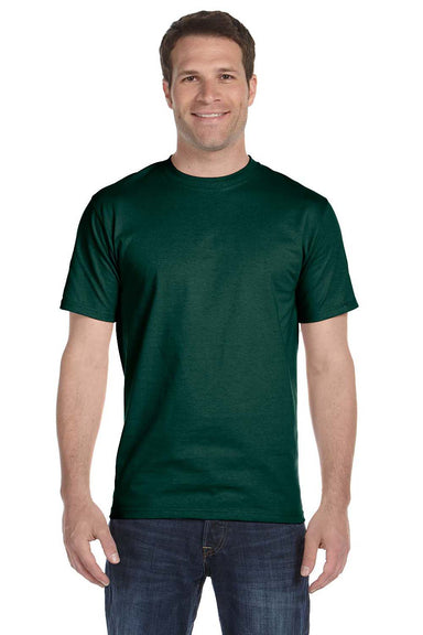 Gildan G800 Mens DryBlend Moisture Wicking Short Sleeve Crewneck T-Shirt Forest Green Front