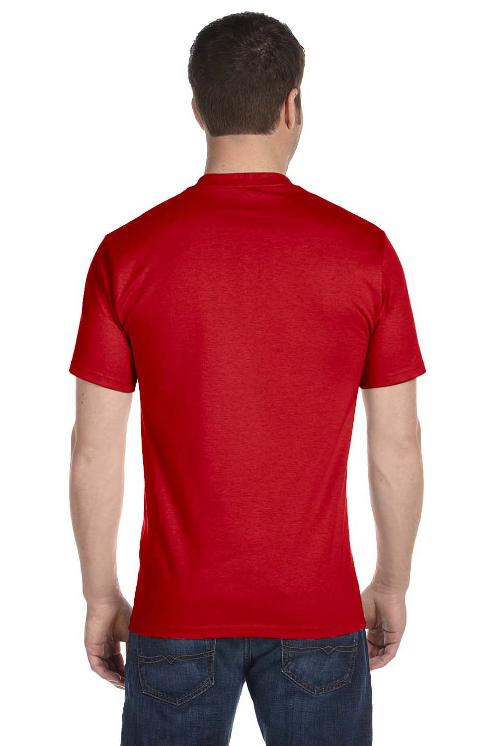 Gildan G800 Mens DryBlend Moisture Wicking Short Sleeve Crewneck T-Shirt Red Back