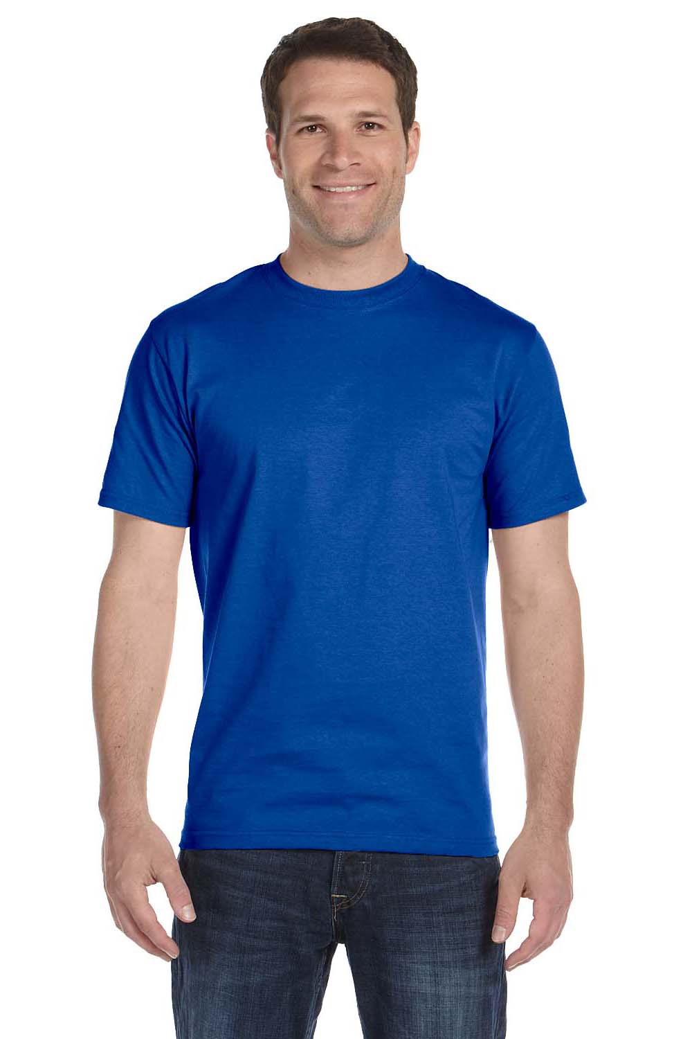 Gildan G800 Mens DryBlend Moisture Wicking Short Sleeve Crewneck T-Shirt Royal Blue Front