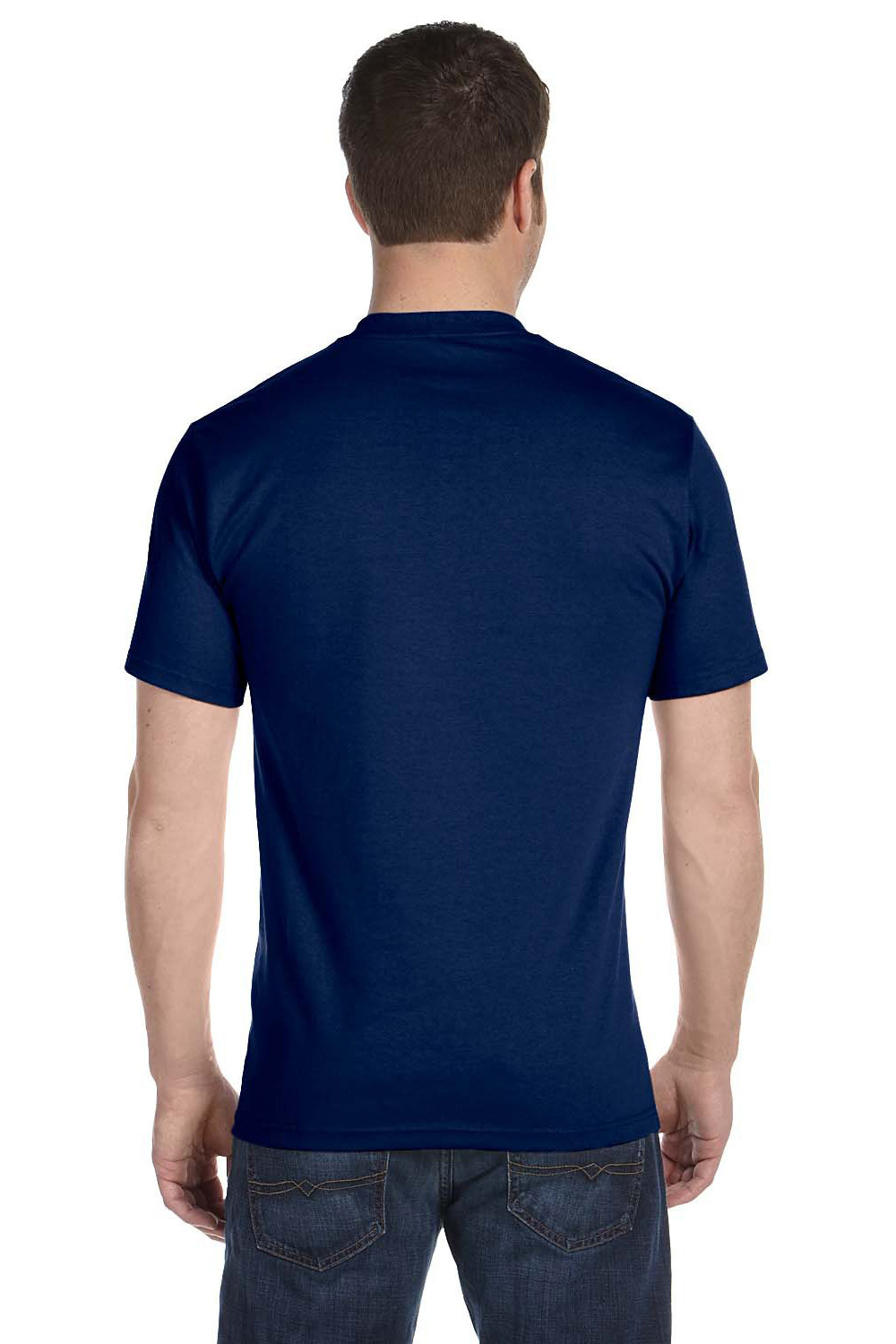 Gildan G800 Mens DryBlend Moisture Wicking Short Sleeve Crewneck T-Shirt Navy Blue Back
