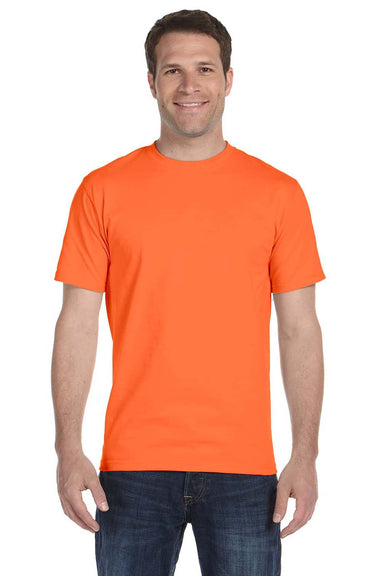 Gildan G800 Mens DryBlend Moisture Wicking Short Sleeve Crewneck T-Shirt Orange Front