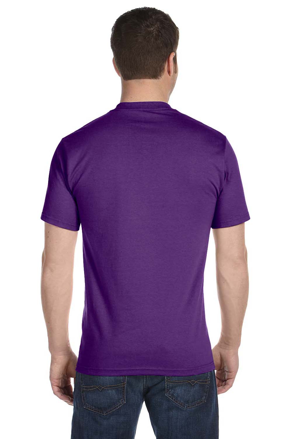 Gildan G800 Mens DryBlend Moisture Wicking Short Sleeve Crewneck T-Shirt Purple Back