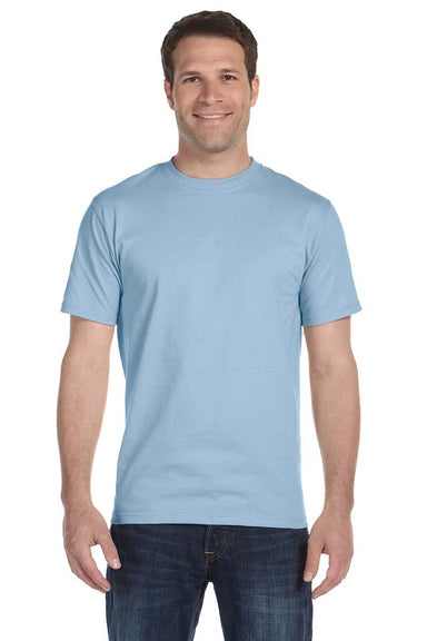 Gildan G800 Mens DryBlend Moisture Wicking Short Sleeve Crewneck T-Shirt Light Blue Front