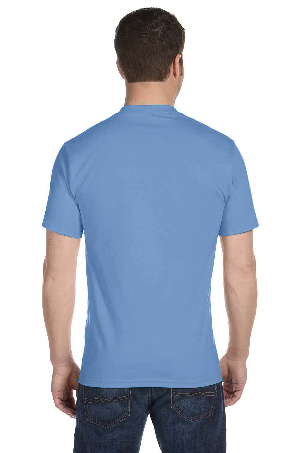 Gildan G800 Mens DryBlend Moisture Wicking Short Sleeve Crewneck T-Shirt Carolina Blue Back