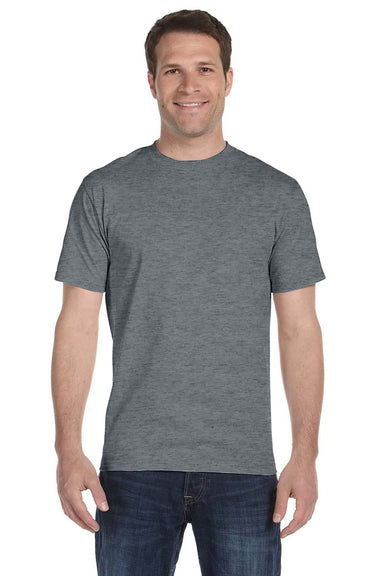 Gildan G800 Mens DryBlend Moisture Wicking Short Sleeve Crewneck T-Shirt Heather Graphite Grey Front