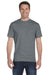 Gildan G800 Mens DryBlend Moisture Wicking Short Sleeve Crewneck T-Shirt Heather Graphite Grey Front