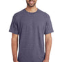Gildan Mens DryBlend Moisture Wicking Short Sleeve Crewneck T-Shirt - Heather Dark Navy Blue