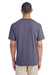 Gildan G800 Mens DryBlend Moisture Wicking Short Sleeve Crewneck T-Shirt Heather Dark Navy Blue Back