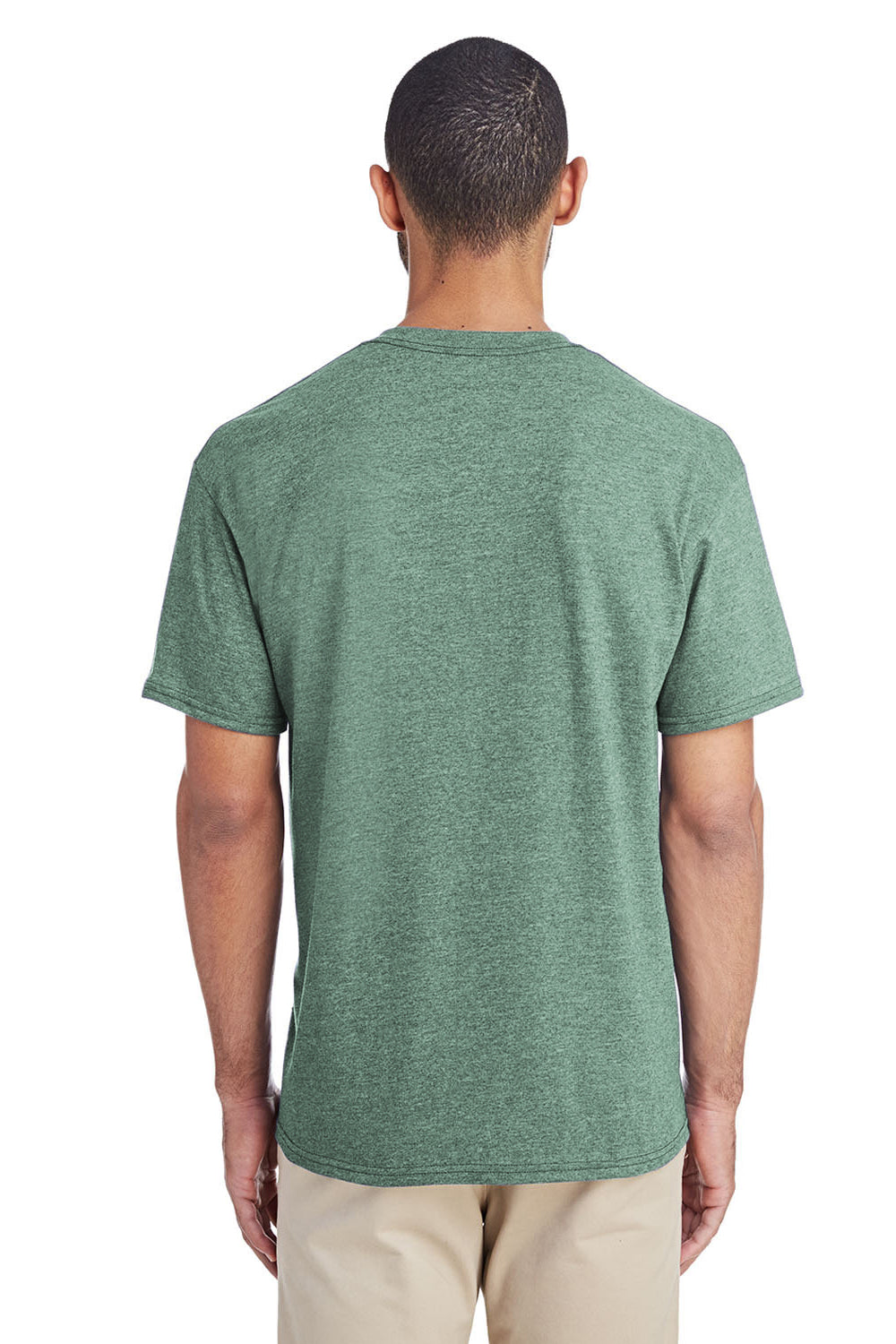 Gildan G800 Mens DryBlend Moisture Wicking Short Sleeve Crewneck T-Shirt Dark Green Back