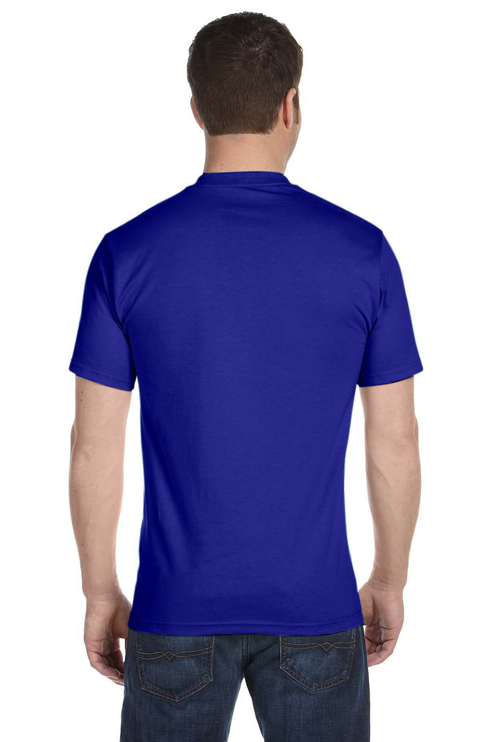 Gildan G800 Mens DryBlend Moisture Wicking Short Sleeve Crewneck T-Shirt Sport Royal Blue Back