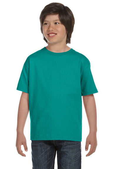 Gildan G800B Youth DryBlend Moisture Wicking Short Sleeve Crewneck T-Shirt Jade Green Front