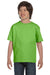 Gildan G800B Youth DryBlend Moisture Wicking Short Sleeve Crewneck T-Shirt Lime Green Front