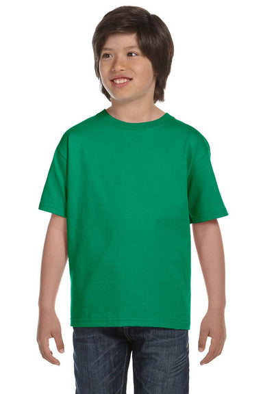 Gildan G800B Youth DryBlend Moisture Wicking Short Sleeve Crewneck T-Shirt Kelly Green Front