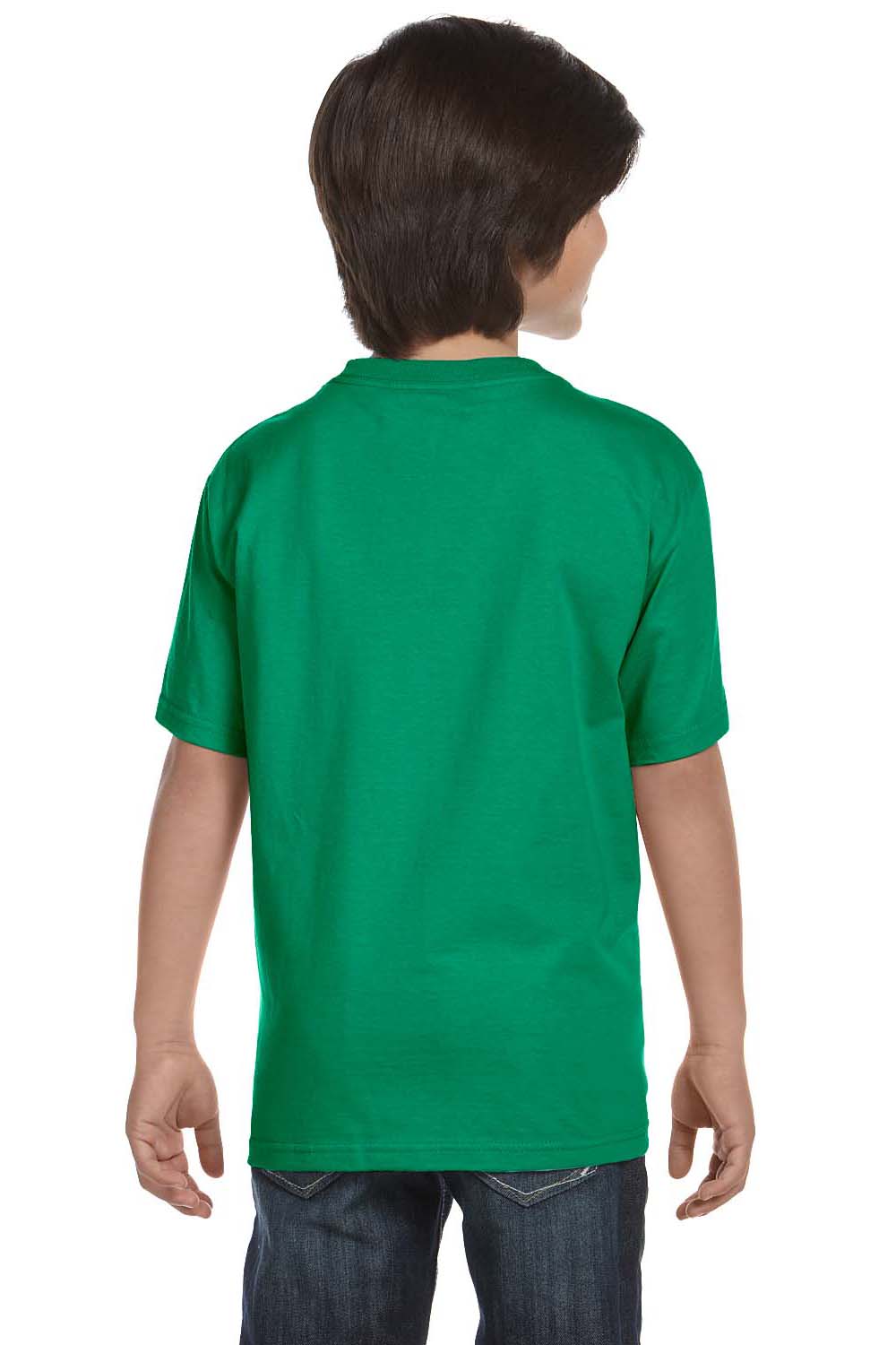 Gildan G800B Youth DryBlend Moisture Wicking Short Sleeve Crewneck T-Shirt Kelly Green Back
